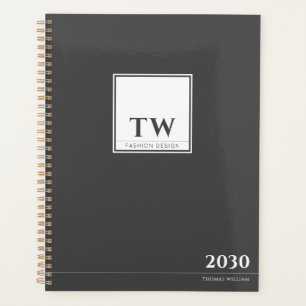 Agenda Design de Moda Cinza Escura