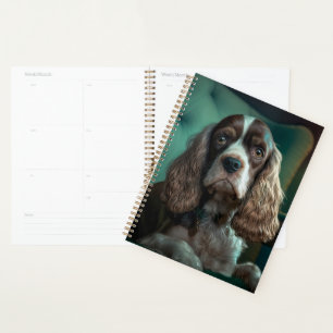 Agenda Design de retrato clássico de Cocker Spaniel elega