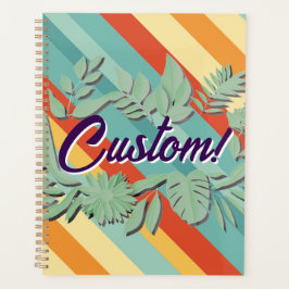 Agenda Design de texto botânico vibrante colorido
