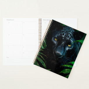 Agenda Design de Vida Selvagem da Selva da Pantera Negra