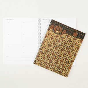 Agenda Design do padrão de arte do café Bean Batik
