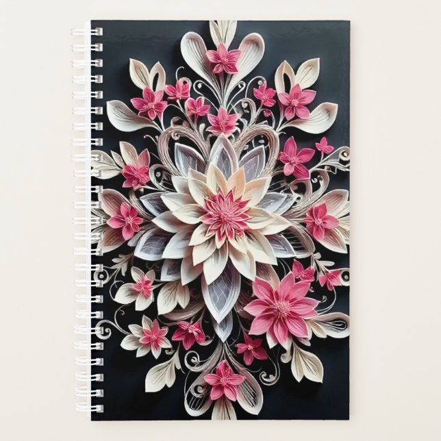 Agenda design Floral 3D (Frente)