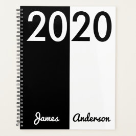 Agenda Design minimalista preto e branco moderno