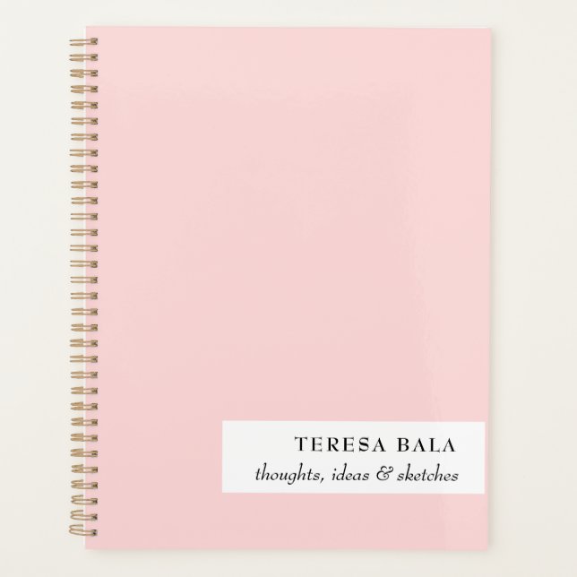 Agenda Design Minimalista Rosa Bege 2026 (Frente)