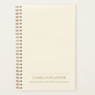 Agenda Design Personalizado Elegante | Marfim Minimalista