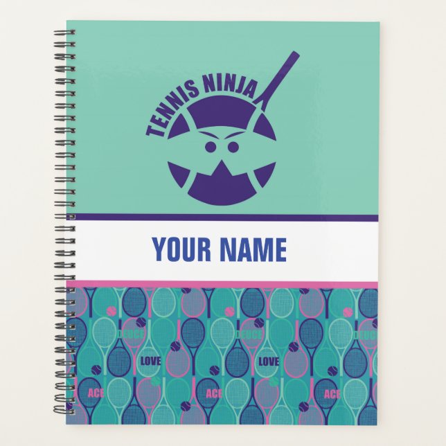 Agenda Design personalizado para jogadores Tênis, treinad (Frente)