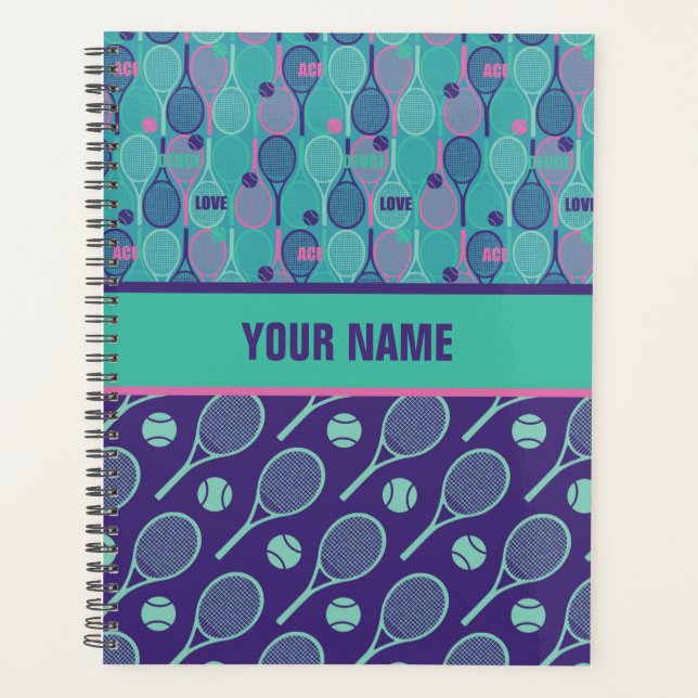 Agenda Design personalizado para jogadores Tênis, treinad (Frente)