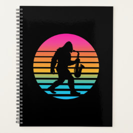 Agenda Design Retro Pôr do Sol Saxofone Bigfoot Jazz