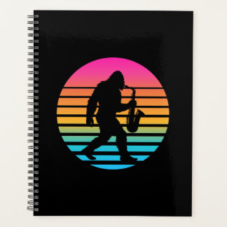 Agenda Design Retro Pôr do Sol Saxofone Bigfoot Jazz