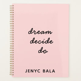 Agenda Design Rosa Sonho Planejar Fazer