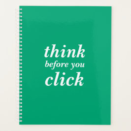 Agenda Design Simples Personalizado | pense antes de clic