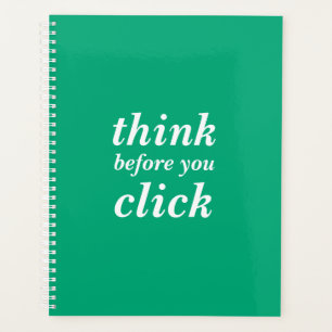 Agenda Design Simples Personalizado pense antes de clic