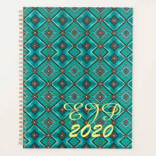 Agenda Design, Turquesa/Padrão de Diamante Nativo Americ