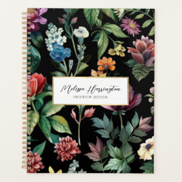 Agenda Designer de Elegância Botânica Vintage