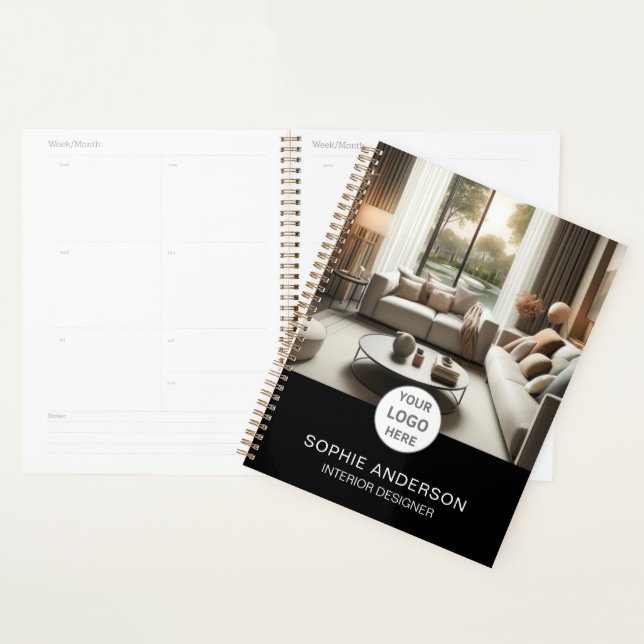 Agenda Designer de Interiores Logotipo Personalizado Foto (Exibição)