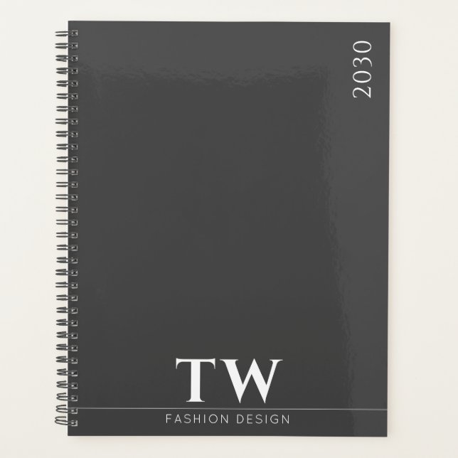 Agenda Designer de Moda Preto (Frente)
