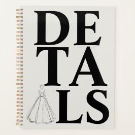 Agenda "DETALHES" Tipografia | Casamento Moderno e Confia