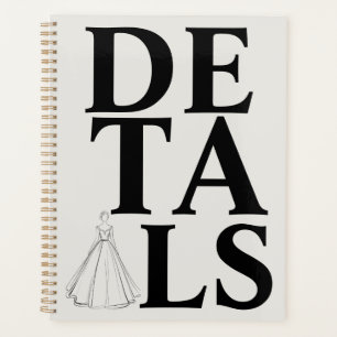 Agenda "DETALHES" Tipografia   Casamento Moderno e Confia