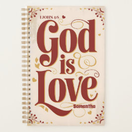 Agenda Deus Personalizado É O Amor Cristão Vintage