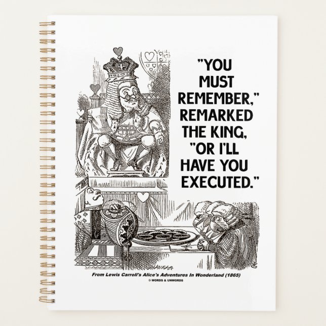 Agenda Deves Lembrar-Te, Ou Faço-Te Executar Rei (Frente)