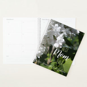 Agenda Dia de as mães White Lilacs Melhor Planeador Da Mã
