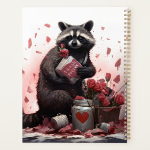 Agenda Dia de os namorados de poesia de lixo Raccoon