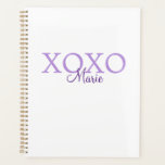 Agenda Dia de os namorados Xoxo adicione nome pastel roxo<br><div class="desc">design</div>