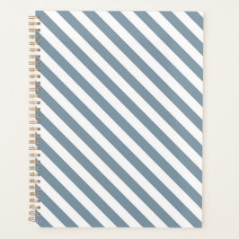 Agenda Diagonal blue and white stripes pattern