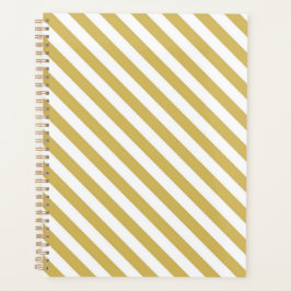 Agenda Diagonal golden yellow and white stripes pattern