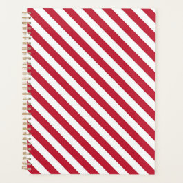 Agenda Diagonal red and white stripes pattern
