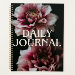 Agenda Diário Botânico Rosa Profundo Sofisticado