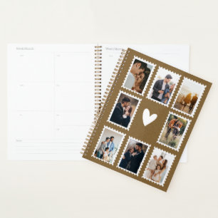 Agenda Diário de Amor de Aniversário Colagem de Fotos Lem