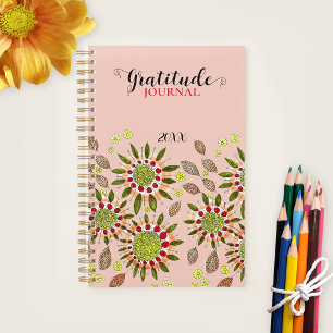 Agenda Diário de Gratidão das Flores Simples