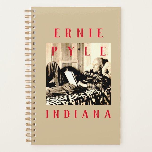 Agenda diário de notebook Ernie Pyle Planner (Frente)