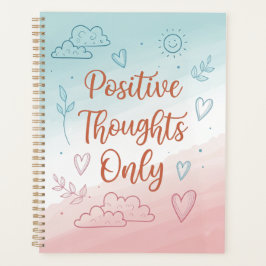 Agenda Diário de Pensamentos Positivos - Design de Pastel