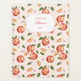 Agenda Diário de Pêssegos e Blossomas de Aquarela Botânic
