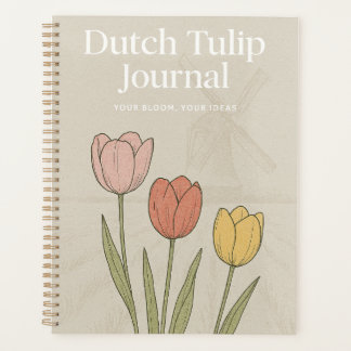 Agenda Diário de Tulipas Holandês: Caderno Inspirado na N