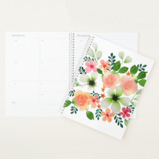 Agenda Diário floral Pastel