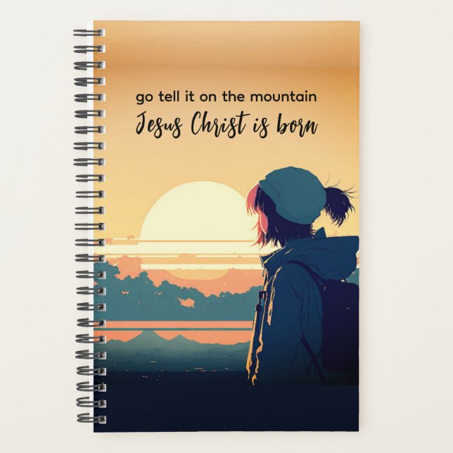 Agenda Diga-o sobre a montanha que Jesus Cristo é Nascer (Frente)