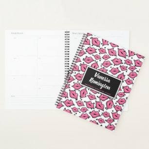 Agenda Distribuidor Personalizado de Batom e Beleza Pink 