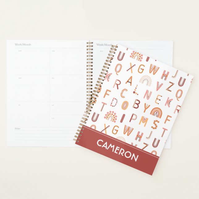 Agenda Diversão do Rainbow Alphabet Pattern (Exibição)