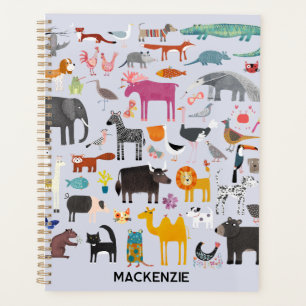 Agenda Diversão Menagerie Animal Personalizado