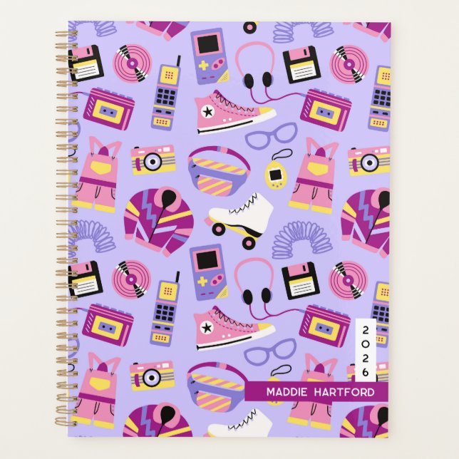 Agenda Diversão nostalgia retrô anos 90 – desenhos reviva (Frente)