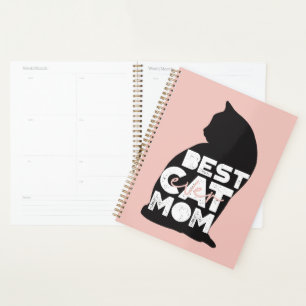 Agenda Divertido Dia das Mães Rosa Melhor Gata-Mãe de Sem