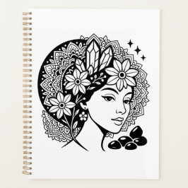Agenda Divina Feminina Mandala Art Floral Crystal Deusa
