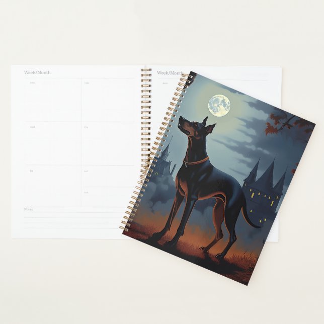 Agenda Doberman Halloween Assustador (Exibição)