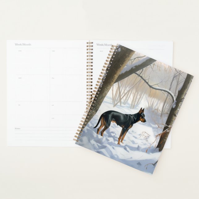 Agenda Doberman Pinscher Deixe Nevar Natal (Exibição)