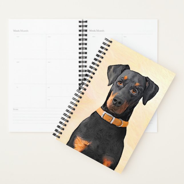 Agenda Doberman Pinscher Pintura Original Descortada (Exibição)