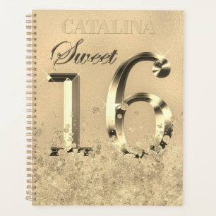 Agenda Doce Dezesseis Folhas Douradas
