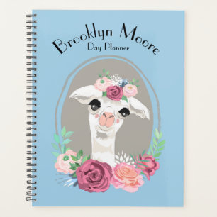 Agenda Doce Senhora Llama com Rosas